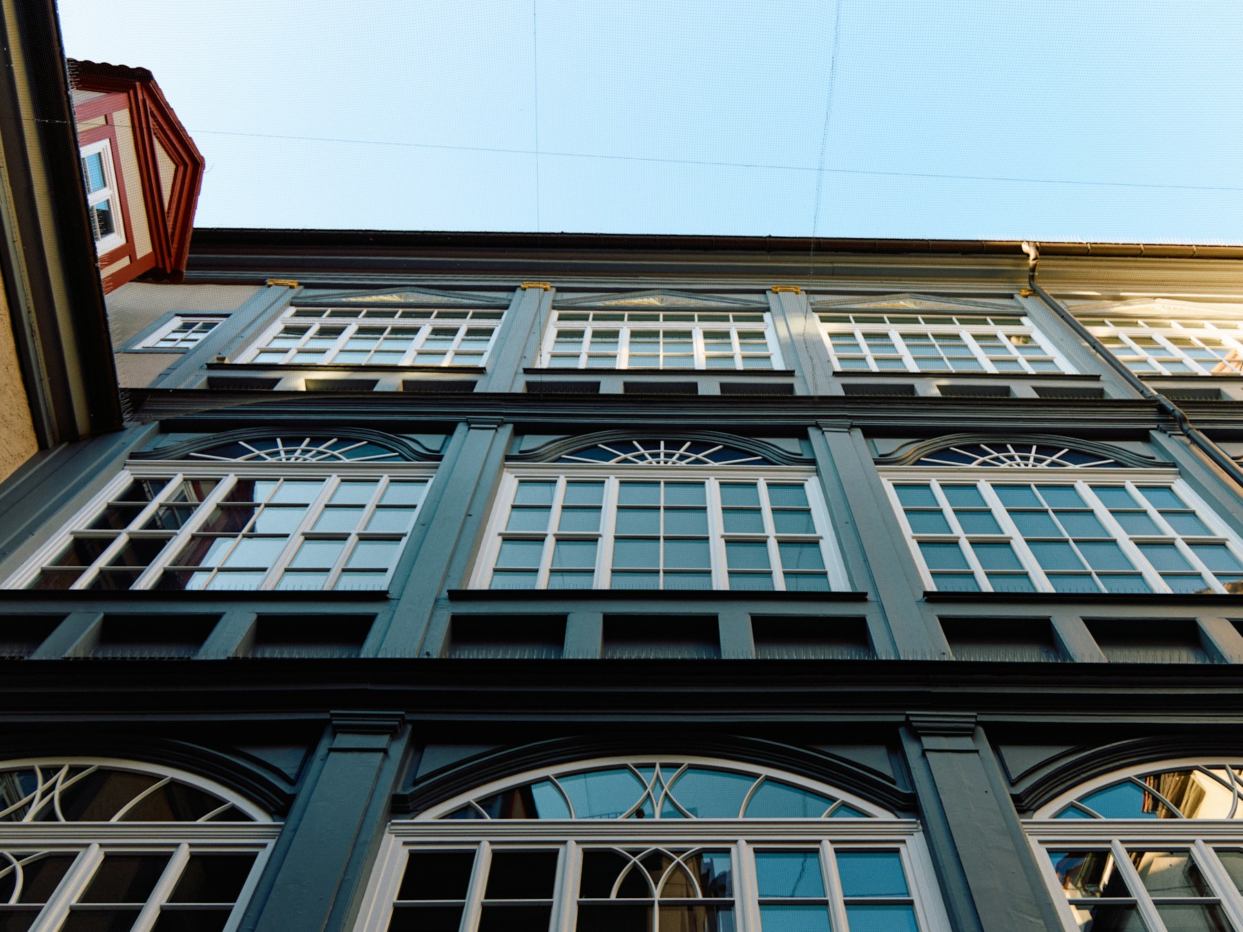 Historic residential building facade in Naumburg, Germany